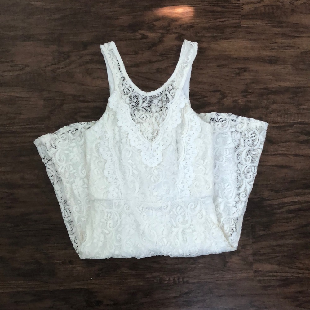 Dainty White Lace Dress Size 3